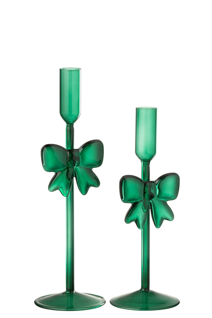 [58221] Set Of 2 Candle Holder Glass