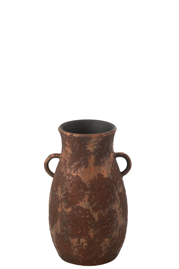 Vase Amphore Terra Brun/Rouille Moyen