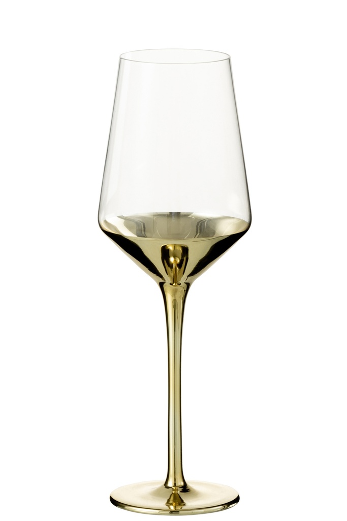 [36182] Verre à vin Verre Doré/Transparent