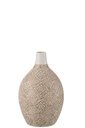 Vase Wabi Round Porcelain Beige/White