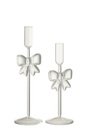 Lot de 2 bougeoirs en verre