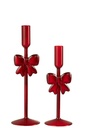 Set Of 2 Candle Holder Glass