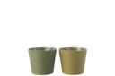Pot de fleurs en corde papier/PET vert grand