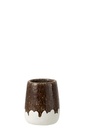 Flowerpot 2 Parts Clay White/Dark