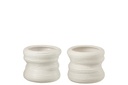 Flowerpot Organic Ceramic White Small