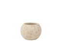 Pot de fleurs rustique en argile blanche, grand format