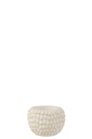 Flowerpot Foliage Cement White Small