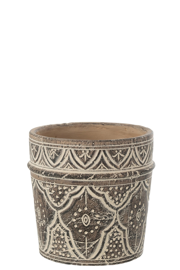 Pot de fleurs Provence Terre cuite Marron Extra