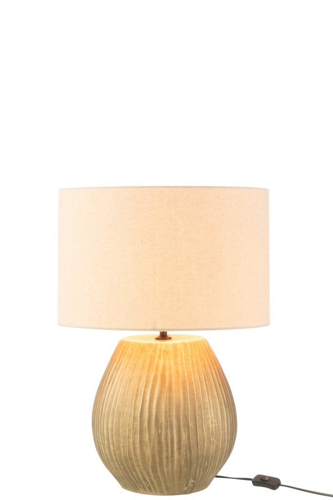 [48556] Lamp+Shade Nebu Round Ceramic Gold