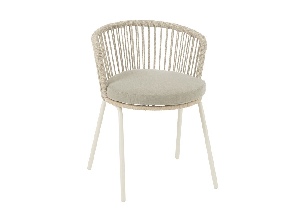 Chair Toa Steel/Rope Grey
