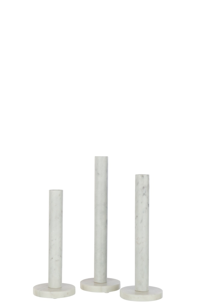 Set Of 3 Candle Holder Marble