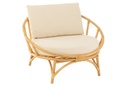 Chair+Cushion Rattan/Textile Natural/White