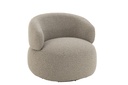 Armchair Swivel Round Foam Taupe