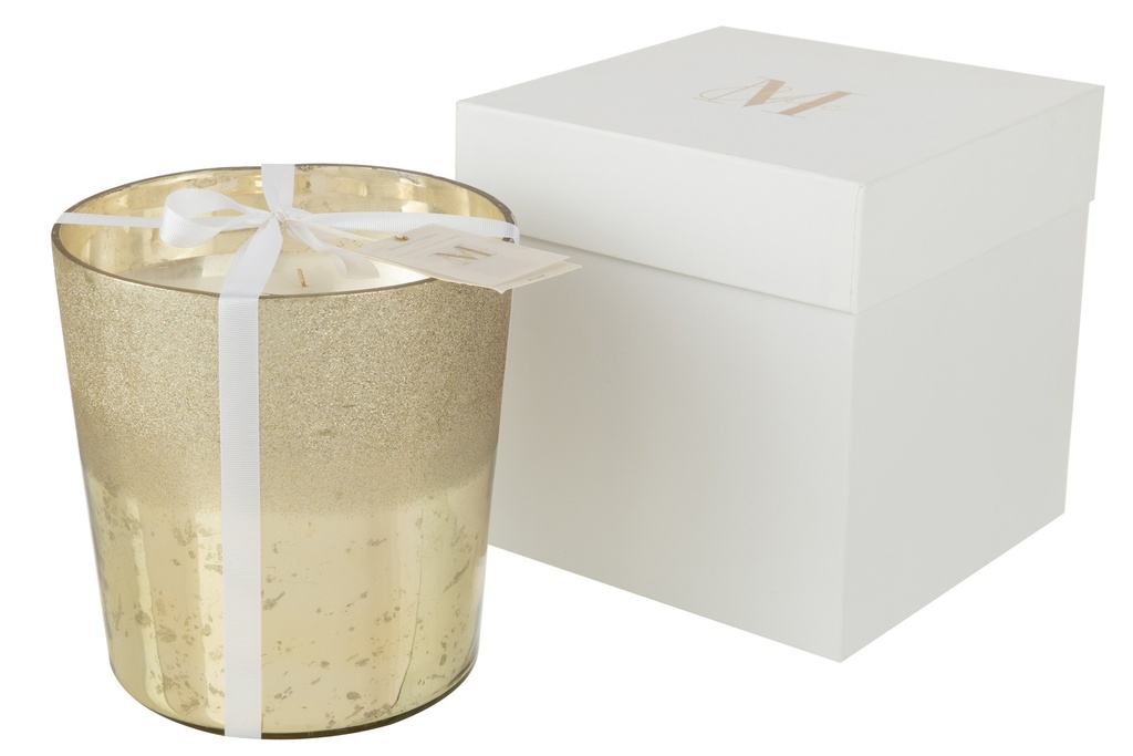 [16129] Scented Candle M-Chic Glass Gold