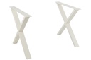 Table Legs Cross Steel White