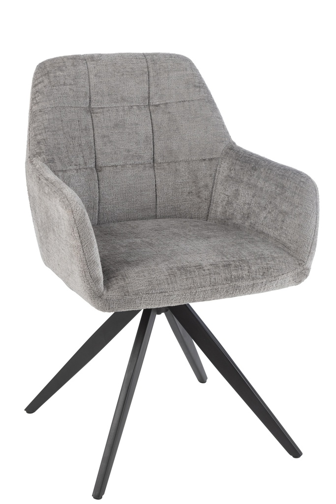 Chair Louna Iron/Acrylic Grey