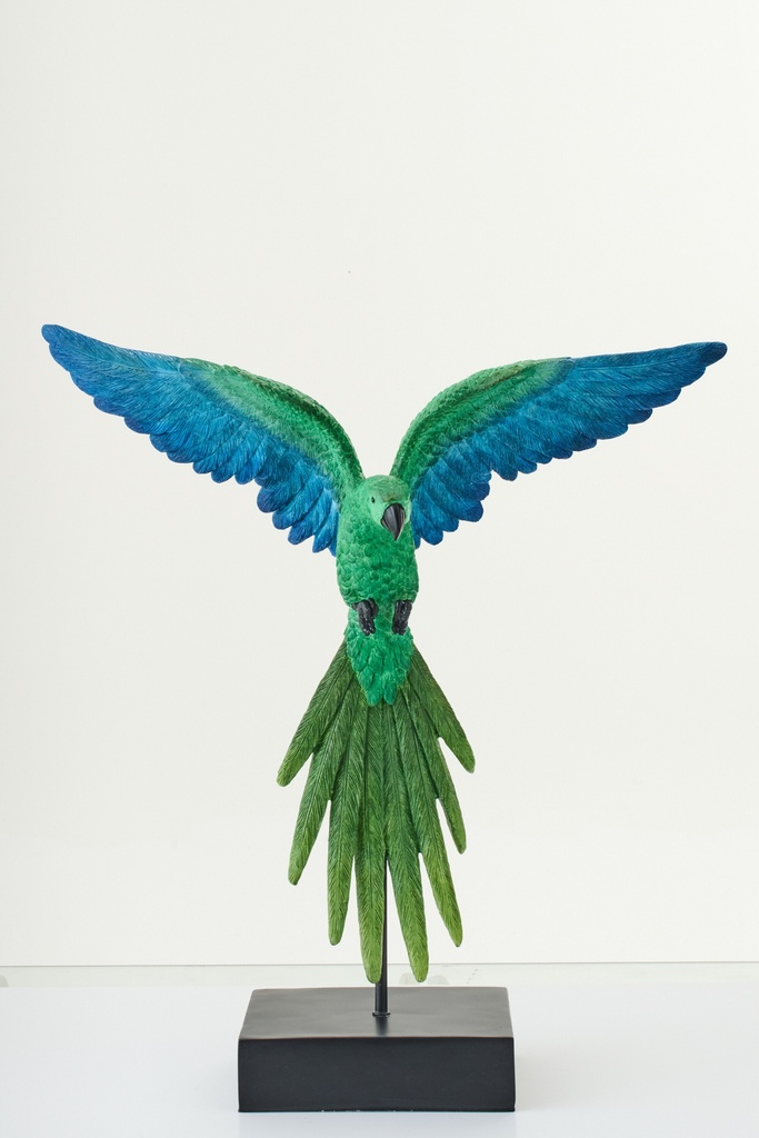 Parrot On Base Limepowder Green/Blue