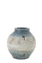 Flowerpot Antique Outdoor Magnesium Blue/White