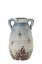 Flowerpot Antique Outdoor Magnesium Blue/White