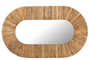 Wall Mirror Curve Oval Wood