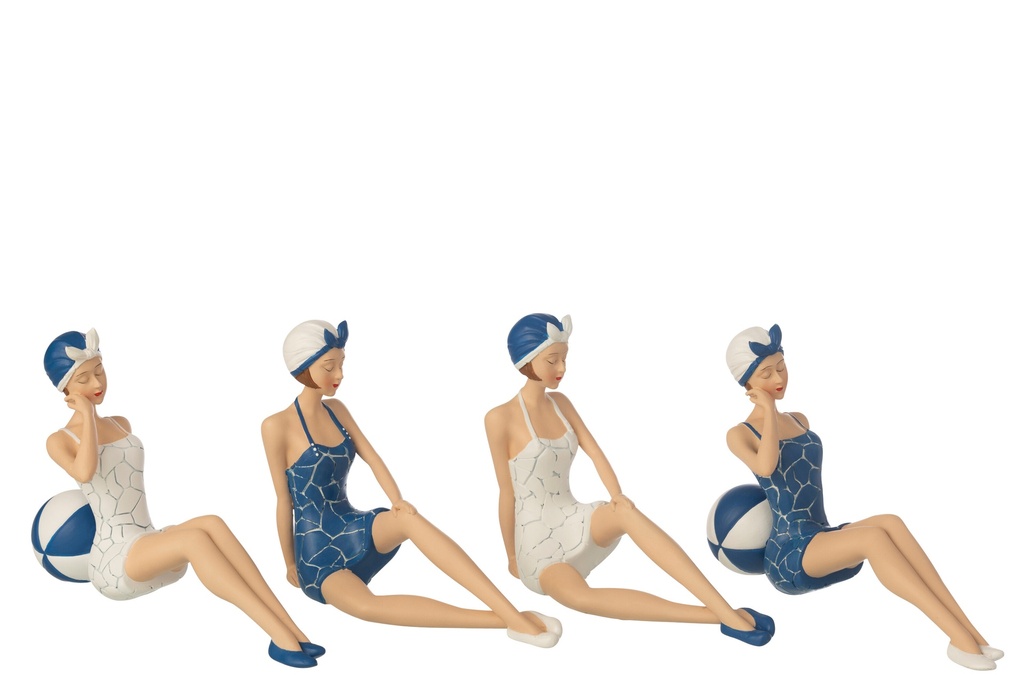 [60593] Women Swimsuit + Sitting Polyresin