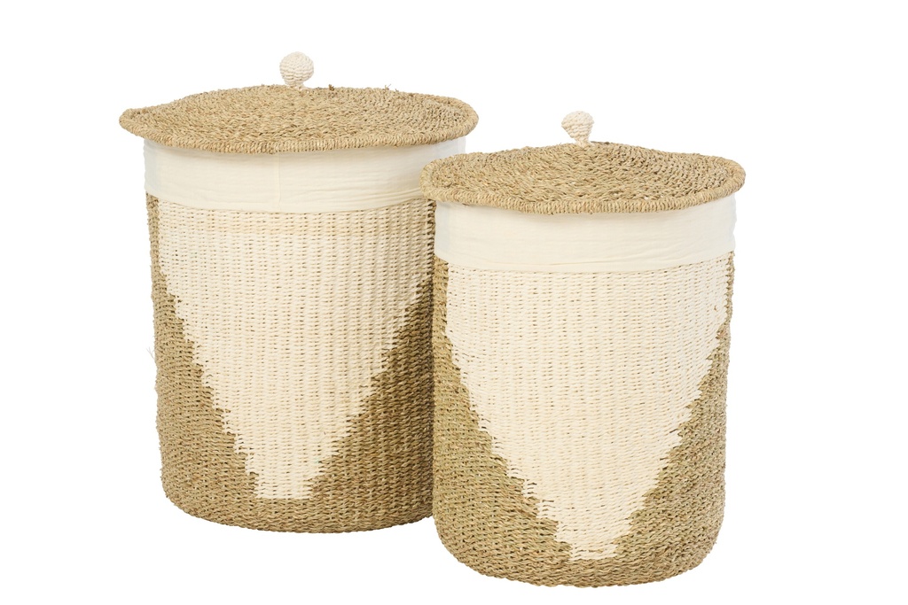 Set Of 2 Basket + Lid