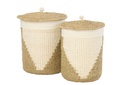 Set Of 2 Basket + Lid