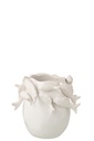 Vase Fish Clay Ecru Small
