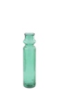 Vase Striped Glass Emerald Green