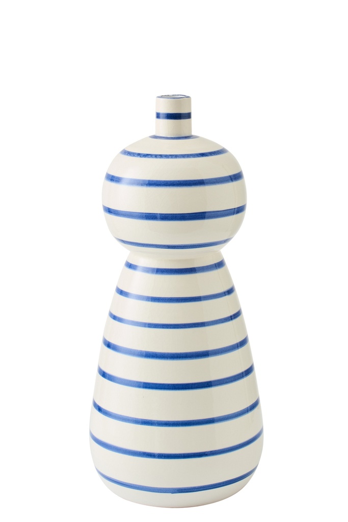 Floor Vase Ceramic Blue/White