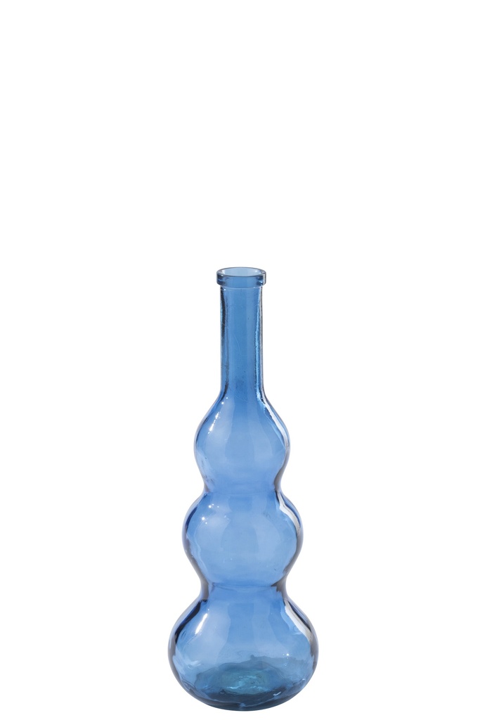 [62677] Floor Vase Glass Blue