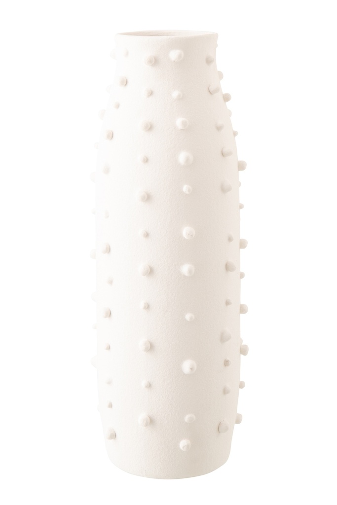 Vase Ruby Dots Stoneware White