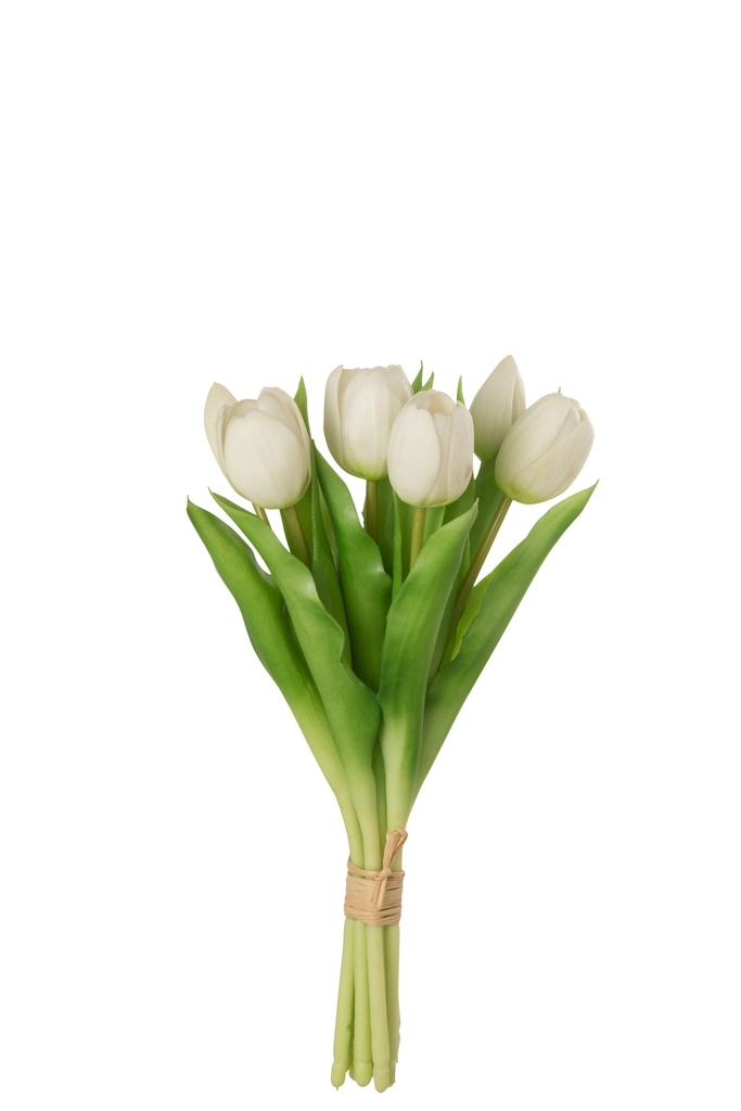 [32900] Bouquet Tulips 7Pieces Pu White