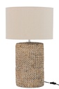 Lamp Foot+Shade Thick Braid Concrete/Cotton