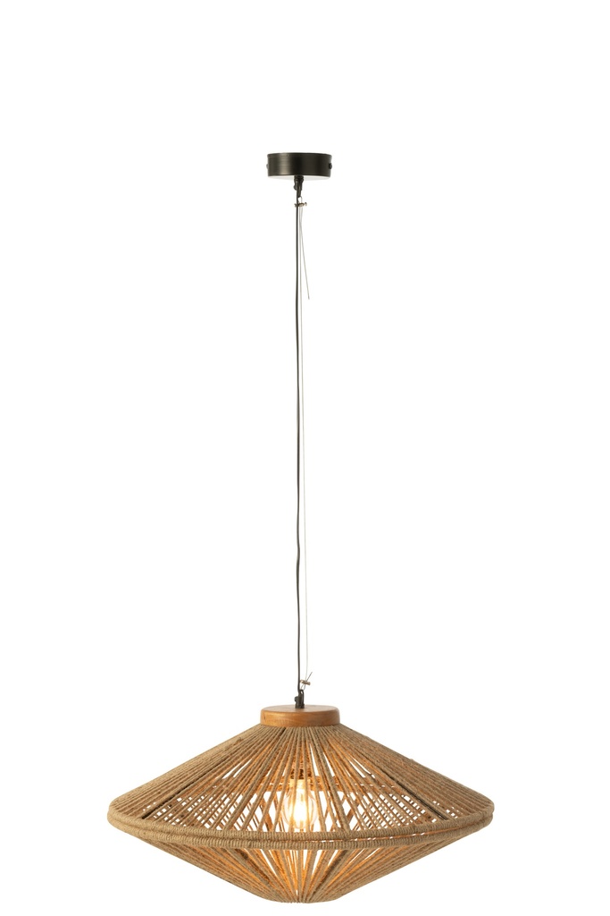 [46462] Hanging Lamp Ovni Iron/Jute Natural