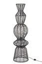 Floor Lamp Rope Metal Black