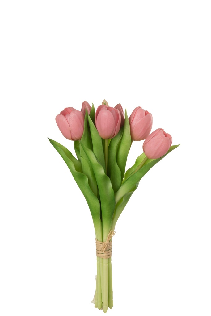 [32906] Bouquet Tulips 7Pieces Pu Pink