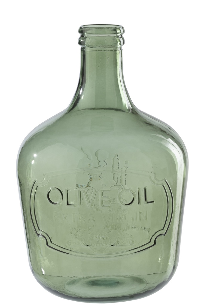 [62650] Floor Vase Glass Olive