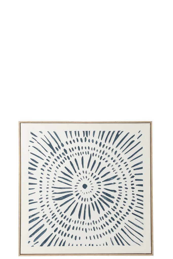 Painting Circle Pinewood White/Blue