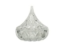 Jar Pointy Cut Glass Transparent