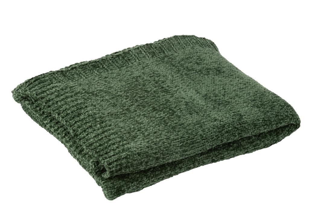 Blanket Chenille Polyester Dark Green