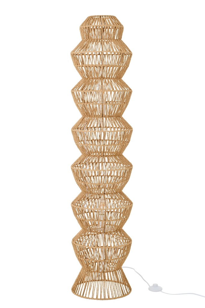 Floor Lamp Rope Metal Natural