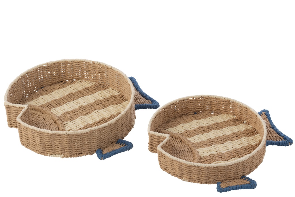 Set Of 2 Decorative Tray Fish