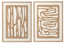Painting Striped MDF White/Natural Assortment