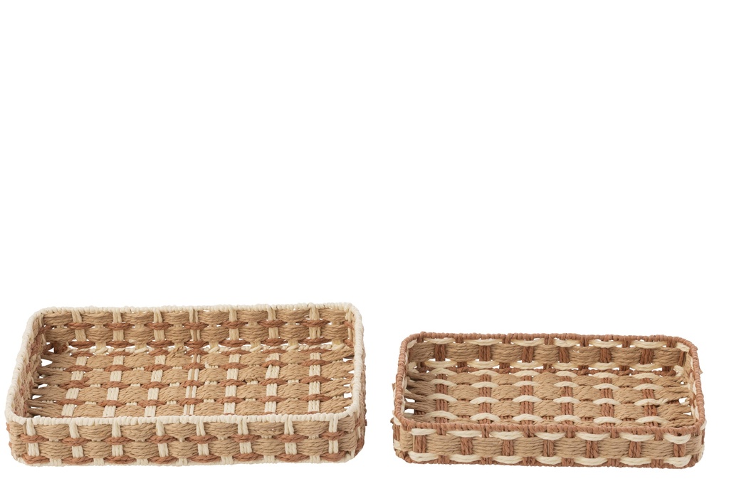 Set Of 2 Decorative Tray Rectangle