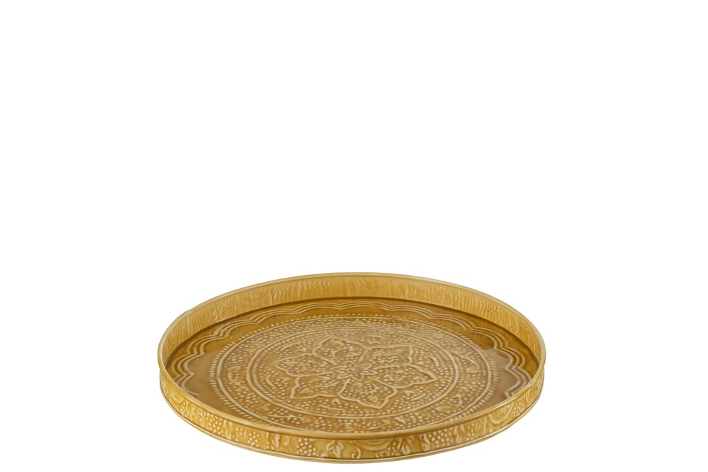 Tray Round Classic Iron Ochre