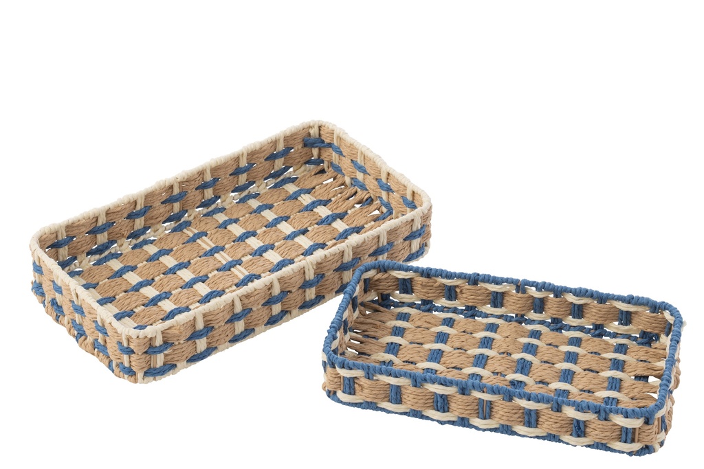 Set Of 2 Decorative Tray Rectangle