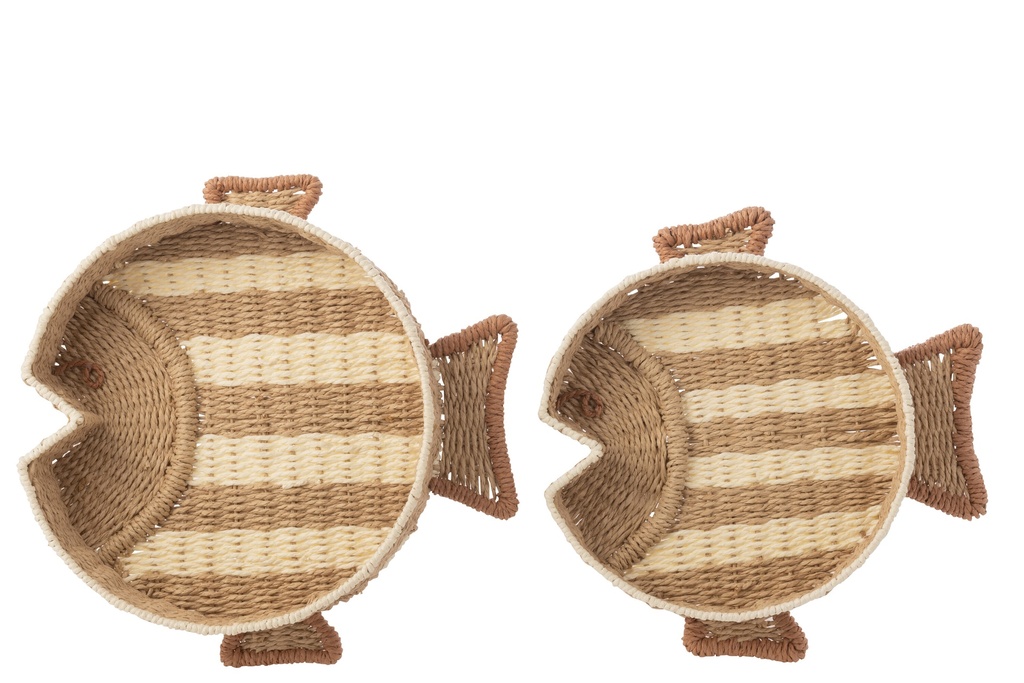 [61665] Set Of 2 Decorative Tray Fish