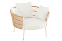 Chair Joa Steel/Rattan White