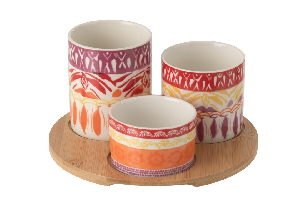 Appetizer Set Ceramic Purple/Red Small